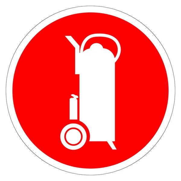 Fire Trolleyのシンボルサイン ベクトルイラスト 白の背景ラベルに孤立Eps10 — ストックベクタ