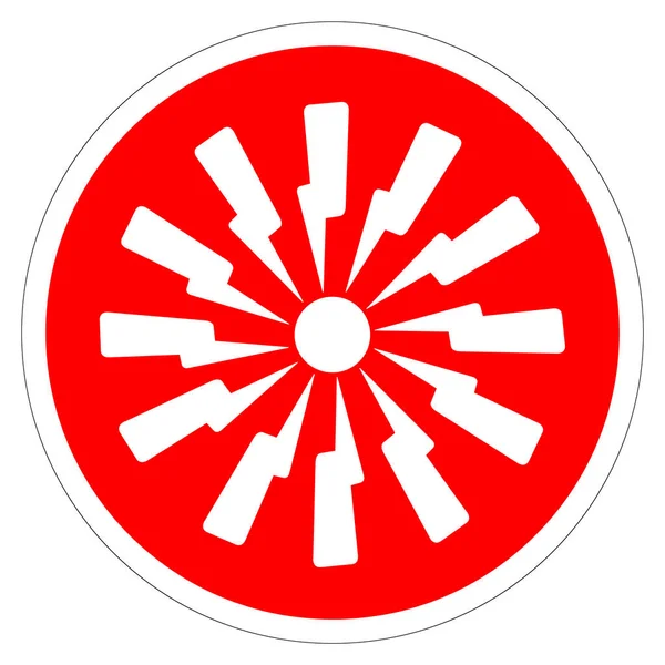 Notfall Feueralarm Symbol Zeichen Vektor Illustration Isoliert Auf Weißem Hintergrundetikett — Stockvektor