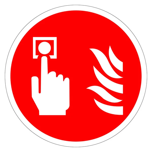 火警报警器呼叫点符号 矢量图解 白色背景标签隔离 Eps10 — 图库矢量图片