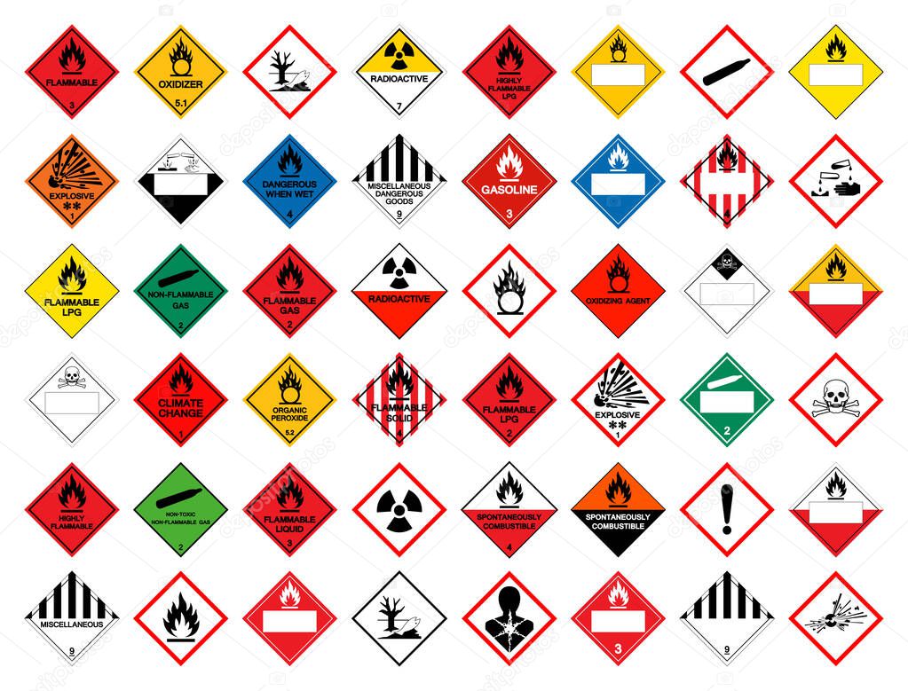 Set Chemical Symbol Sign ,Vector Illustration, Isolate On White Background Label .EPS10 
