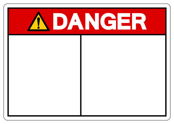Background Danger Blank Symbol Sign,Vector Illustration, Isolate On White Background Label. EPS10 