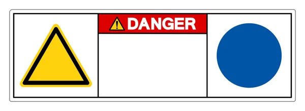 Hintergrund Danger Blank Symbol Sign Vektor Illustration Isolieren Auf Weißem — Stockvektor