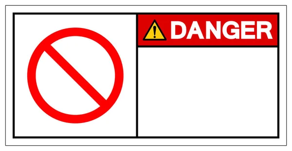 Hintergrund Danger Blank Symbol Sign Vektor Illustration Isolieren Auf Weißem — Stockvektor