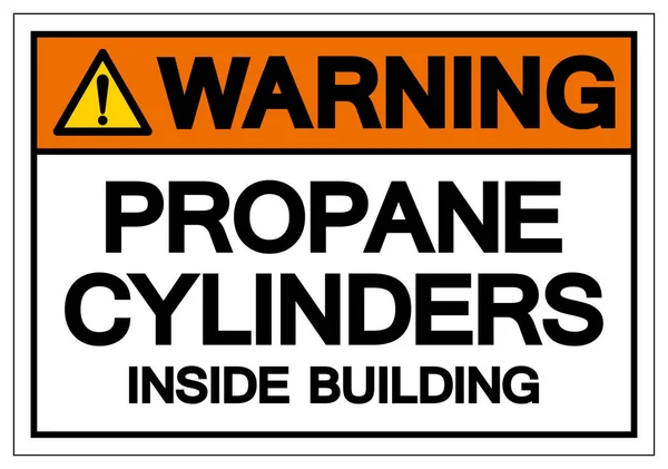 2017 Warning Propane Cylinders Building Symbol Sign Vector Illustration Isolate — 스톡 벡터