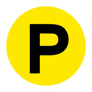 P harfi İşaretleyici Sembolü, Vektör İllüzyonu, Beyaz Arkaplan Etiketinde İzole Et. EPS10 