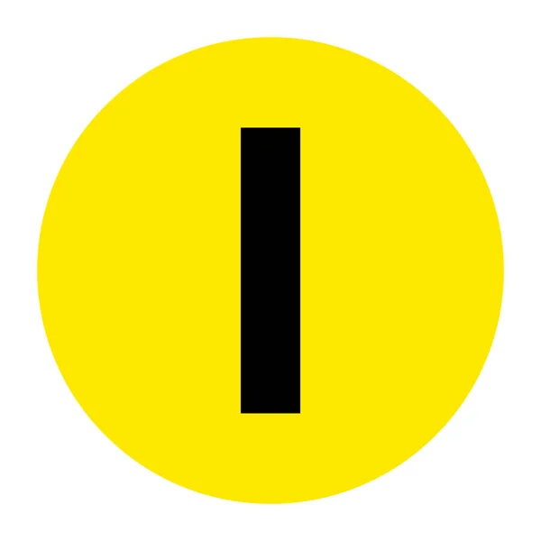 Letter Floor Marker Symbol Vector Illustration Isolate White Background Label — Stock Vector