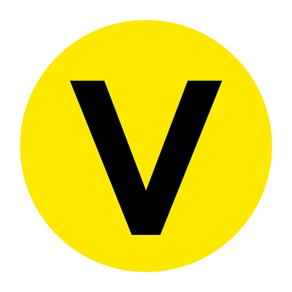 Letter Vloer Marker Symbool Vector Illustratie Isoleren Witte Achtergrond Label — Stockvector
