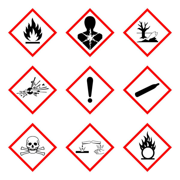 GHS Hazard Symbol Sign, Vector Illustration, Isolate On White Background, Label .EPS10 