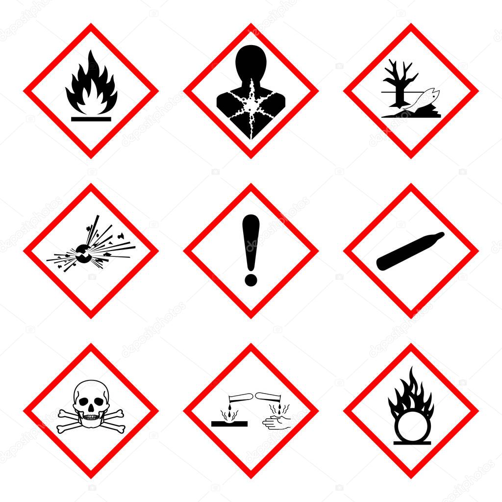 GHS Hazard Symbol Sign, Vector Illustration, Isolate On White Background, Label .EPS10 