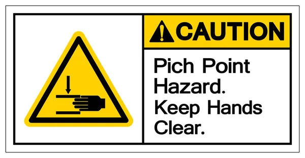 Dikkat Pich Point Tehlike Ellerinizi Temiz Sembol Şareti Vektör Llüstrasyonu — Stok Vektör