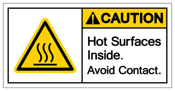 Caution Hot Surfaces Avoid Contact Symbol Sign Vector Illustration Isolate — Stock Vector