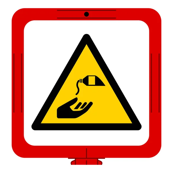 Uyarı Bariyer Kremi Sembolü Şareti Vektör Llüstrasyonu Beyaz Arkaplan Etiketinde — Stok Vektör