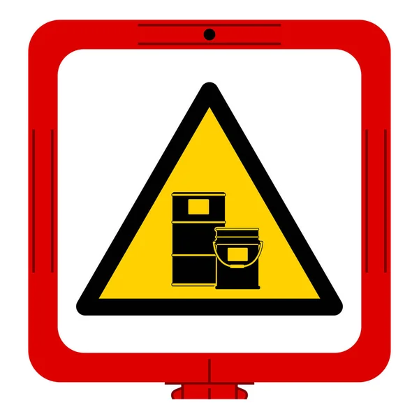 Warning Paint Drum Area Symbol Sign Vector Illustration Isoliert Auf — Stockvektor