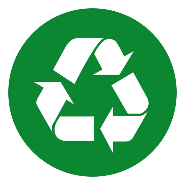 Recycle Symbool Sign Vector Illustratie Geïsoleerd Witte Achtergrond Label Eps10 — Stockvector