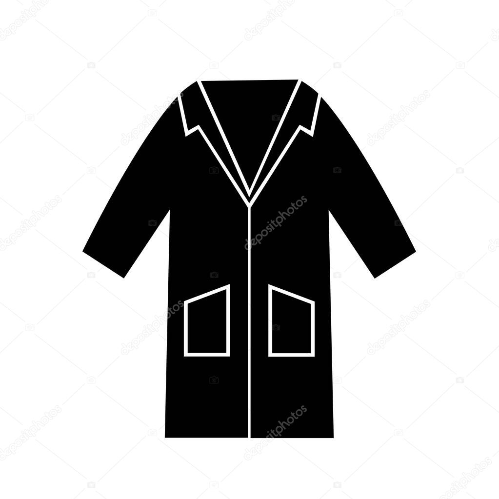Wear Smock Black Icon,Vector Illustration, Isolated On White Background Label. EPS10 
