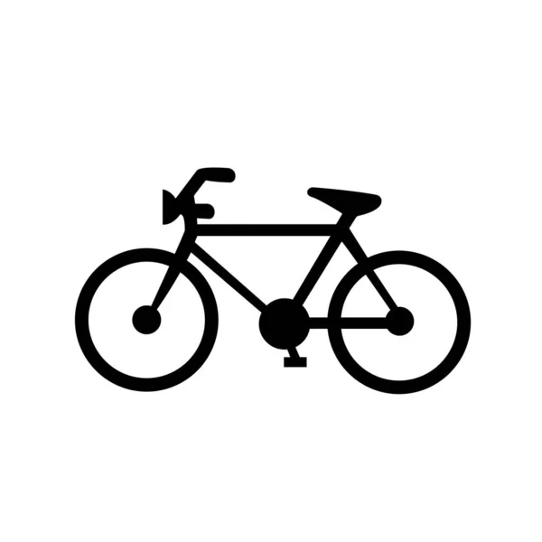 Bicycle Black Icon Vector Illustration Isolated White Background Label S10 — стоковый вектор