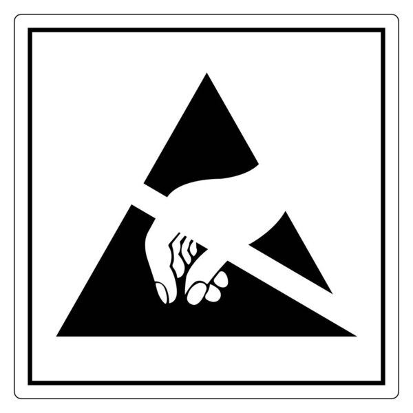 Electrostatic Sensitive Device (ESD) Symbol Sign, Vector Illustration, Isolated On White Background Label .EPS10 