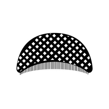 Saç Ağı Siyah Simgesi, Vektör İllüzyonu, Beyaz Arkaplan Etiketinde İzolasyon. EPS10 