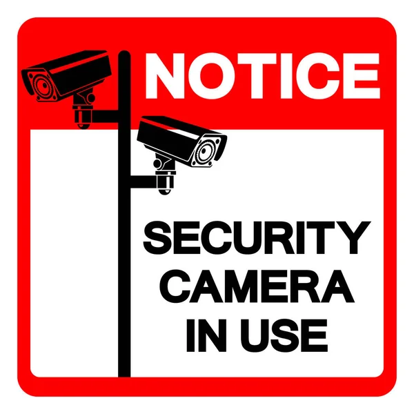 注Security Camera Use Symbol Sign Vector Illustration Isolate White Background — ストックベクタ