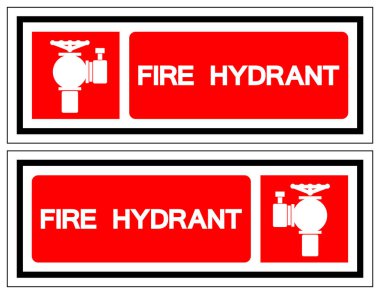 Yangın musluğu sembolü işareti, vektör illüstrasyonu, Beyaz Arkaplan Etiketinde tecrit. EPS10 