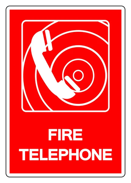 2010 Fire Telephone Symbol Sign Vector Illustration Isolate White Background — 스톡 벡터