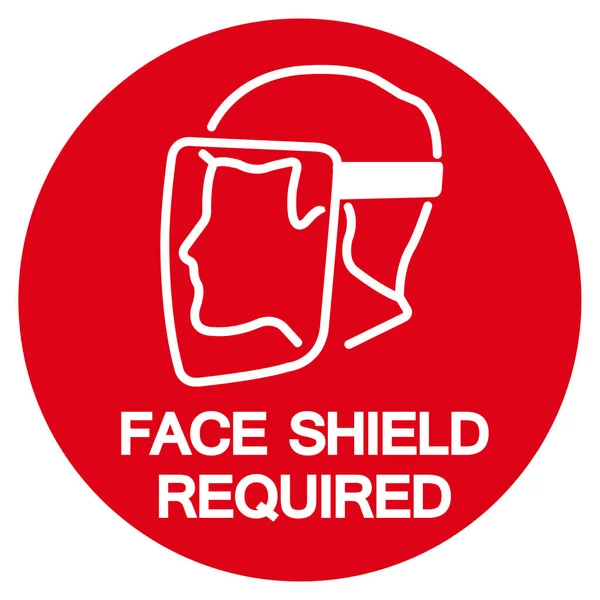 Face Shield Required Symbol Sign Ilustração Vetorial Isolado Etiqueta Fundo —  Vetores de Stock