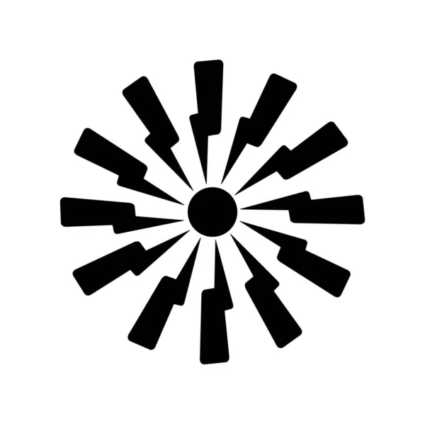 Notfall Feuermelder Schwarzes Symbol Vektor Illustration Isolieren Auf Weißem Hintergrundetikett — Stockvektor