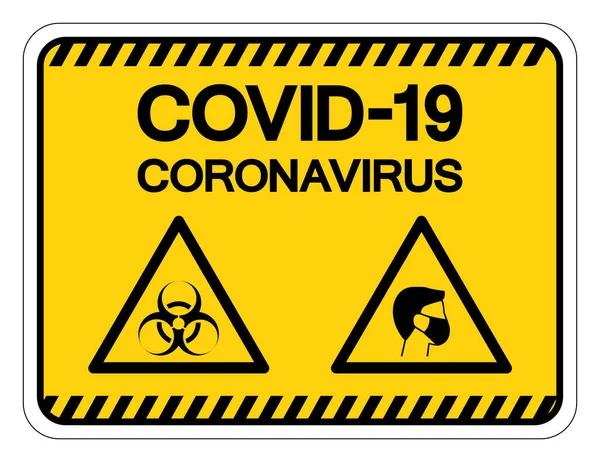 Virus Covid Coronavirus Por Favor Use Máscaras Signo Símbolo Ilustración — Archivo Imágenes Vectoriales