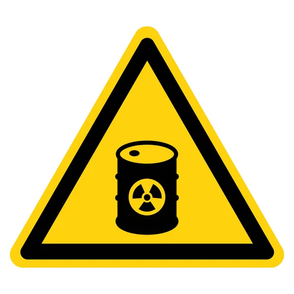 Radyoaktif Sembol Şareti Vektör Llüzyonu Beyaz Arkaplan Etiketinde Zole Edin — Stok Vektör