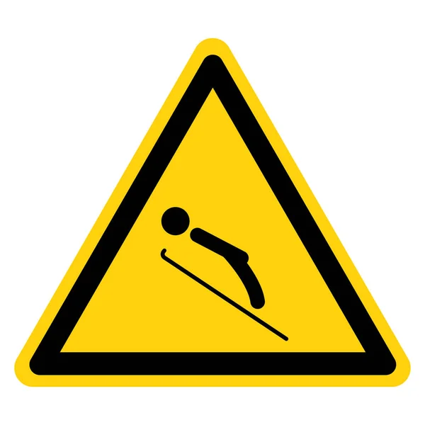 Ski Sports Area Symbol Sign Vektor Illustration Isolera Vit Bakgrund — Stock vektor