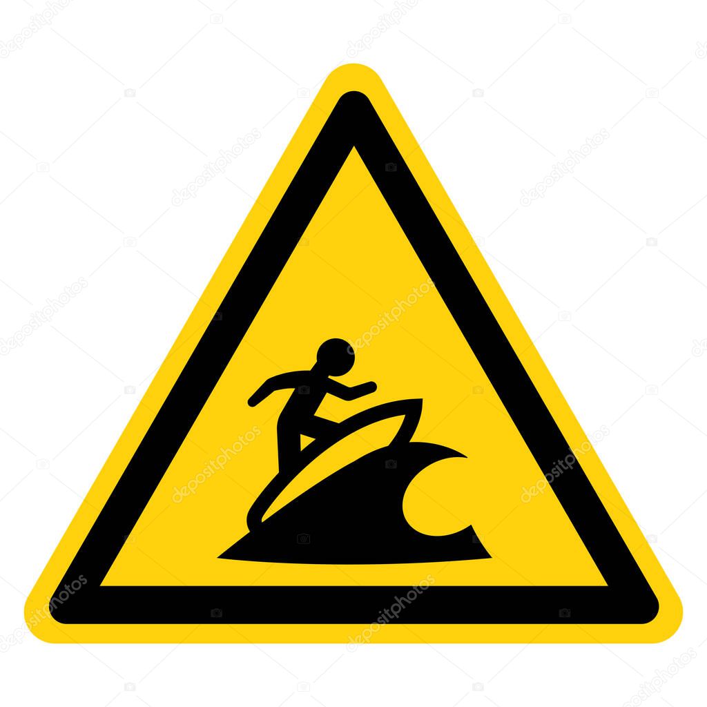 Surf Area Symbol Sign, Vector Illustration, Isolate On White Background Label. EPS10 