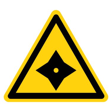 Ninja Fırlatan Yıldızlar Sembol İşareti, Vektör İllüstrasyonu, Beyaz Arkaplan Etiketinde İzole Edilme. EPS10 