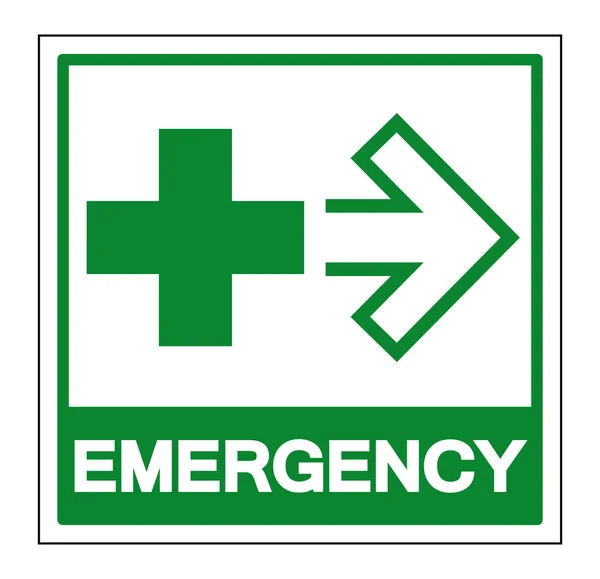 Emergency Symbol Sign Vector Illustration Isolate White Background Label Eps10 — Stock Vector