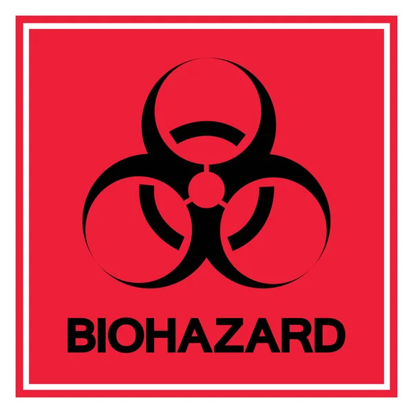 Veszély Biohazard Szimbólum Jel Vektor Illusztráció Izolált Fehér Háttér Címke — Stock Vector