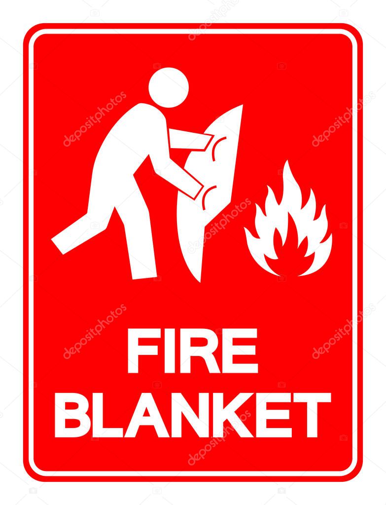 Fire Blanket Symbol Sign, Vector Illustration, Isolate On White Background Label. EPS10  