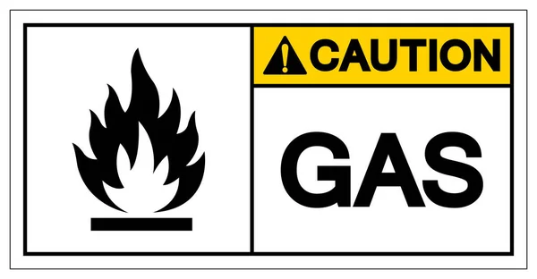 Simbolo Gas Cautela Illustrazione Vettoriale Isolato Etichetta Sfondo Bianco Eps10 — Vettoriale Stock