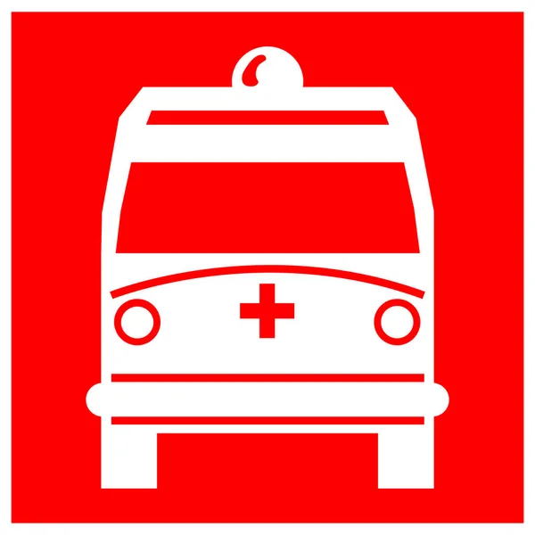 Ασθενοφόρο Pick Σημείο Σύμβολο Διανυσματική Απεικόνιση Απομονώστε Λευκό Φόντο Ετικέτα — Διανυσματικό Αρχείο
