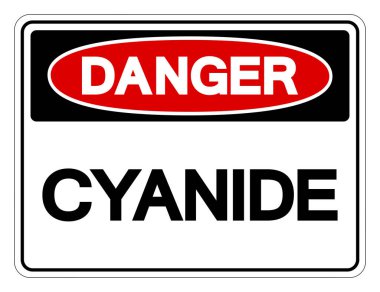 Danger Cyanide Symbol Sign, Vector Illustration, Isolated On White Background Label .EPS10  clipart