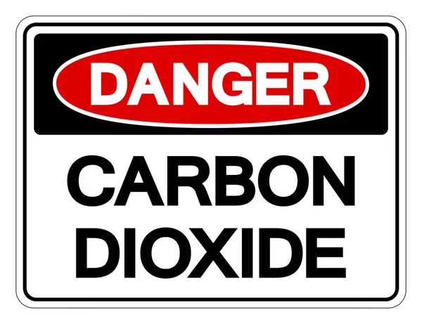 Danger Carbon Dioxide Symbol Sign Vector Illustration Isolated White Background — Stock Vector