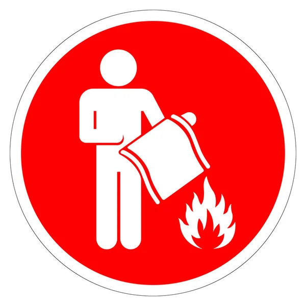 Feuerdecke Symbol Zeichen Vektor Illustration Isolieren Auf Weißem Hintergrund Etikett — Stockvektor