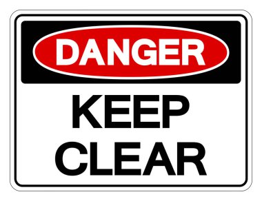 Tehlike Sembolü Temiz Tut İşareti, Vektör İllüzyonu, Beyaz Arkaplanda İzole EPS10. 