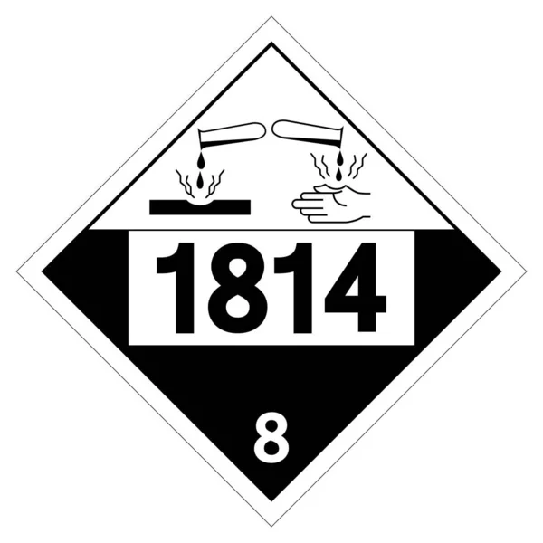 Symbol Wodorotlenku Potasu Klasy Un1814 Ilustracja Wektorowa Izolacja Białym Tle — Wektor stockowy
