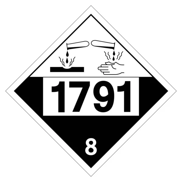 Un1791 Klasa Podchloryn Rozwiązanie Symbol Znak Ilustracja Wektora Izolacja Białym — Wektor stockowy