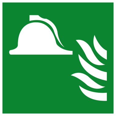 Ateşle Mücadele Ekipmanları Koleksiyonu Sembol İşareti, Vektör İllüstrasyonu, Beyaz Arkaplan Etiketi İzole Edilmesi. EPS10 