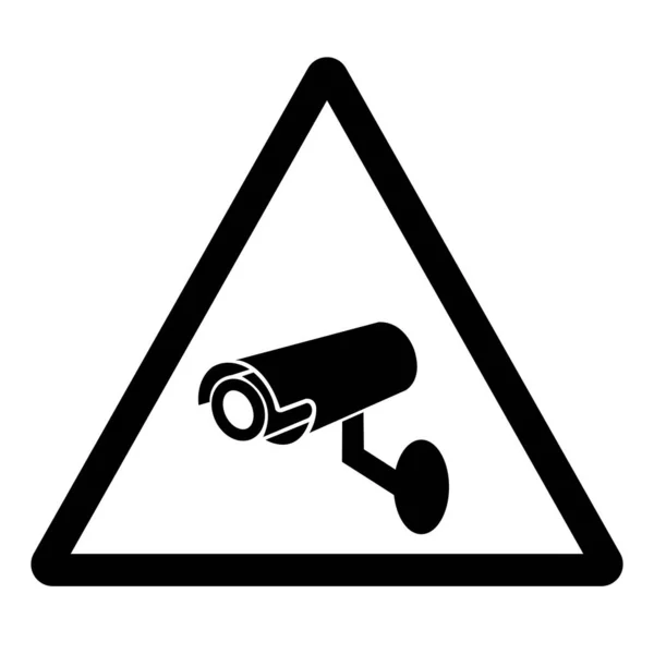 Signe Symbole Caméra Sécurité Cctv Illustration Vectorielle Isolement Sur Étiquette — Image vectorielle