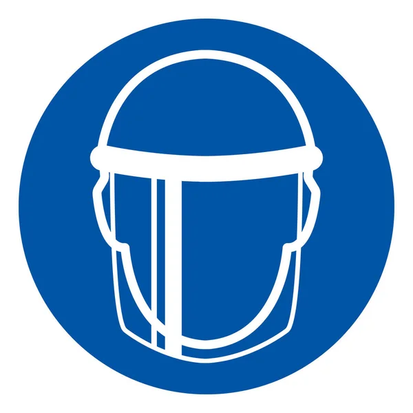 Signo Símbolo Escudo Facial Ilustración Vectorial Aislamiento Etiqueta Fondo Blanco — Vector de stock