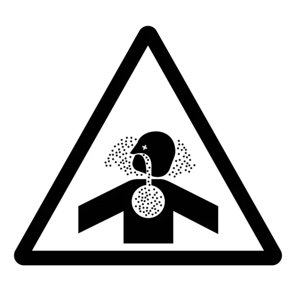 Segno Simbolo Asfissia Dei Gas Tossici Illustrazione Vettoriale Isolato Etichetta — Vettoriale Stock