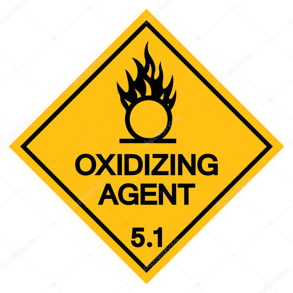 Oxidizing Agent Symbol Sign, Vector Illustration, Isolate On White Background, Label .EPS10     