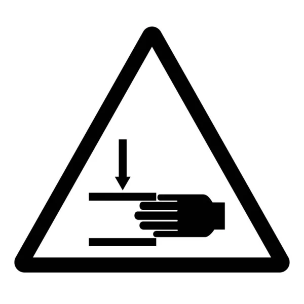 記号記号記号の上から手のクラッシュ力 ベクトルイラスト 白の背景ラベルに分離Eps10 — ストックベクタ