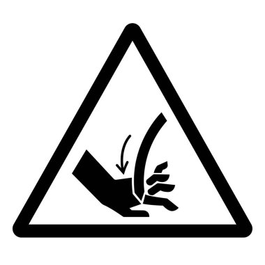 El Kavisli Bıçak Sembol İşareti Kesme, Vektör Çizimi, Beyaz Arka Plan Etiketi Ni Yalıtma. Eps10 